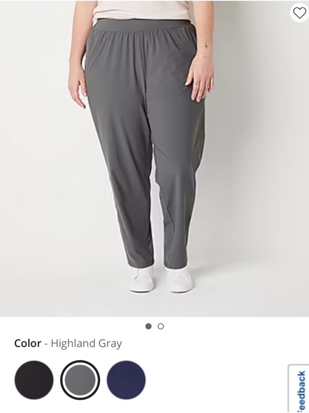 JC Penney Stylus Gray Women’s Stretch Pull-On Pants